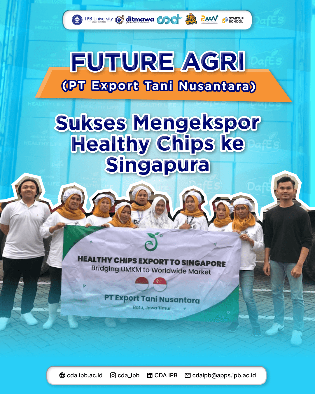 Cover of Future Agri (PT Export Tani Nusantara) Sukses Mengekspor Healthy Chips ke Singapura